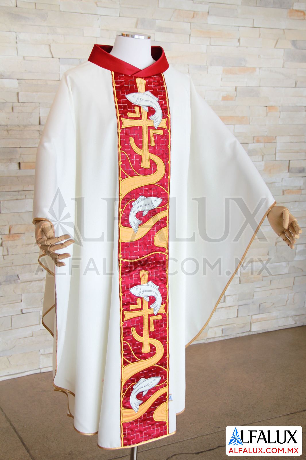 22 PECES Casulla Alfalux Central Blanco RojoQuem 33 (8)